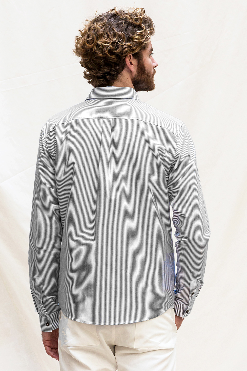 LA CHEMISE CAMPUS - RAYURE GRISE