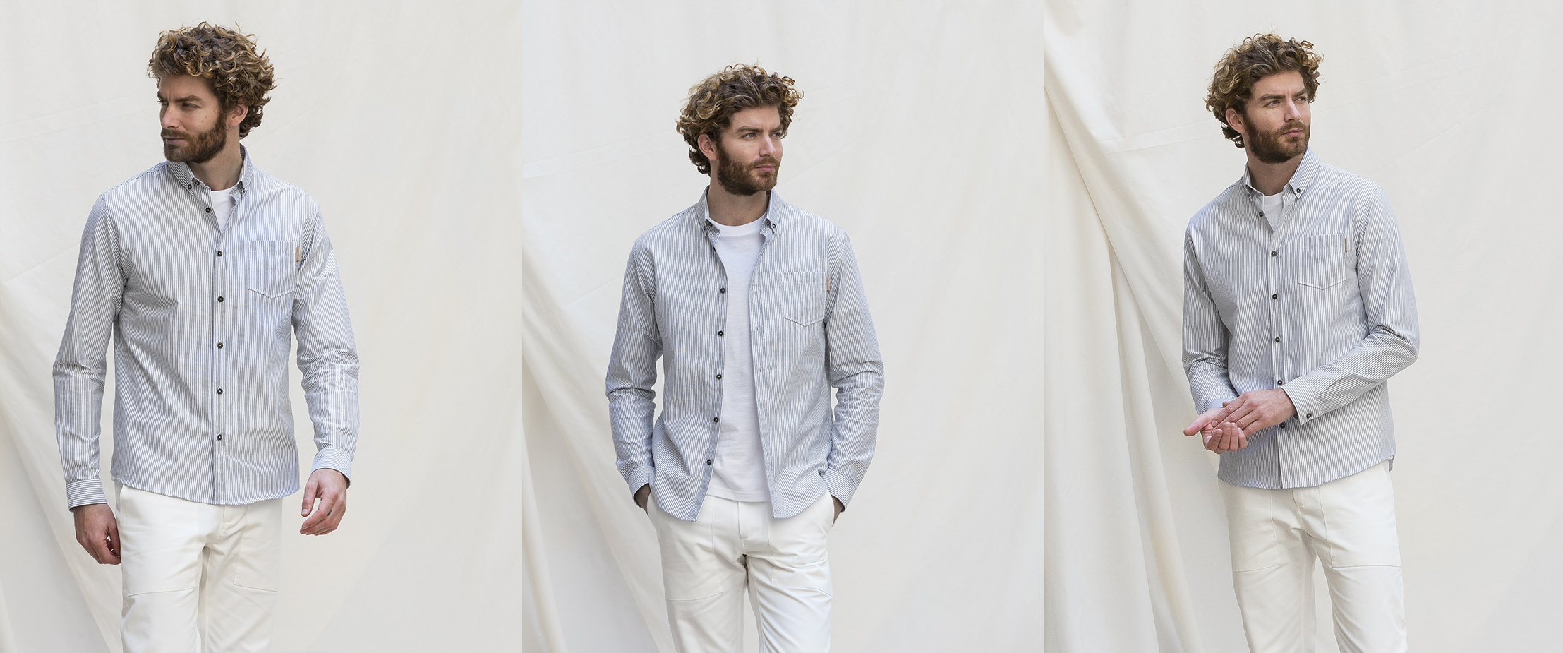 LA CHEMISE CAMPUS - RAYURE GRISE