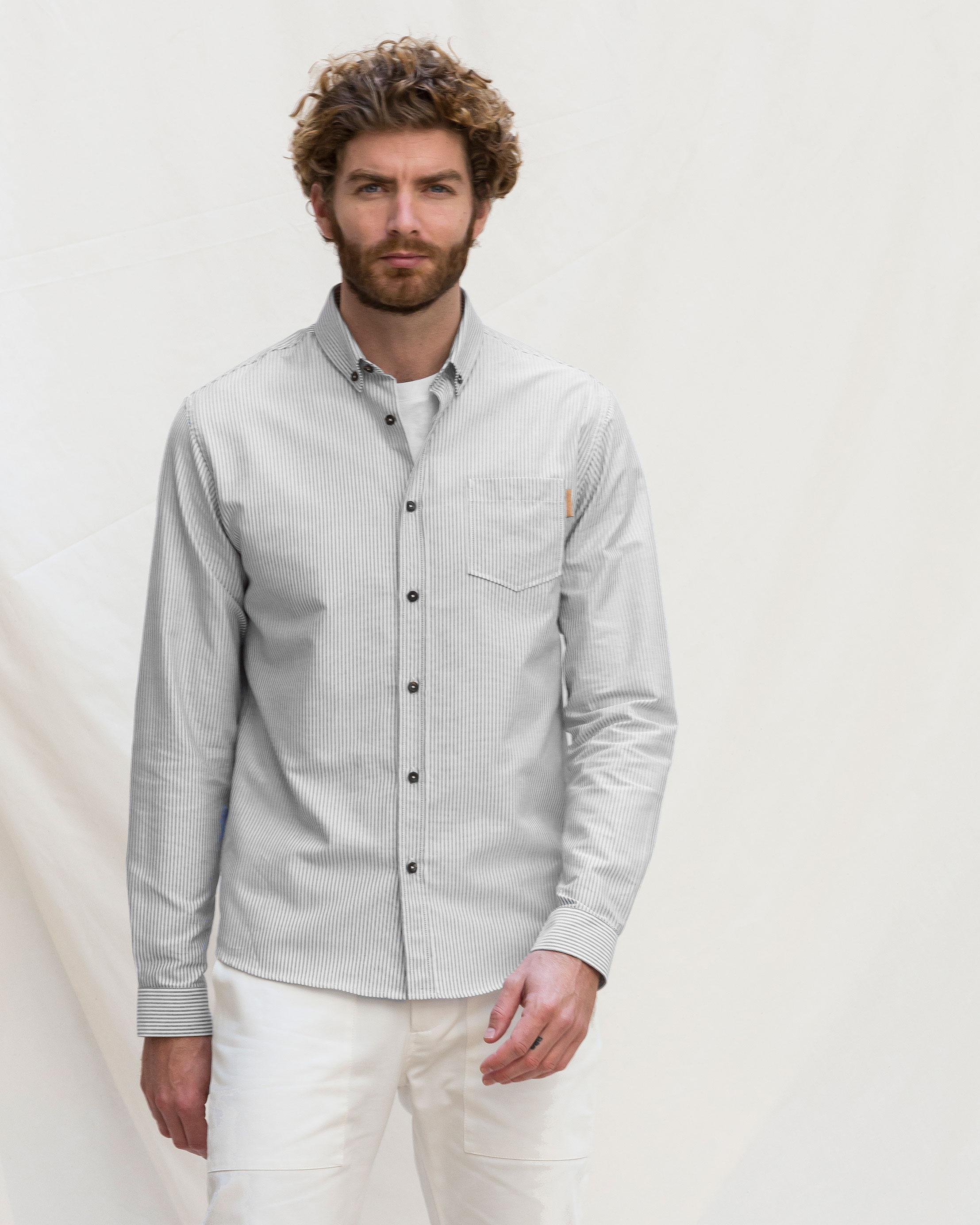 LA CHEMISE CAMPUS - RAYURE GRISE
