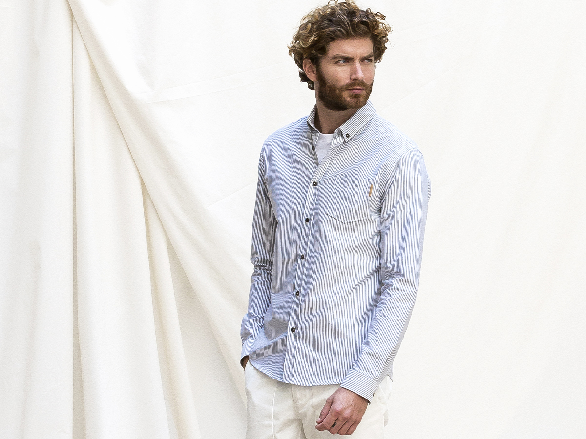 LA CHEMISE CAMPUS - RAYURE GRISE