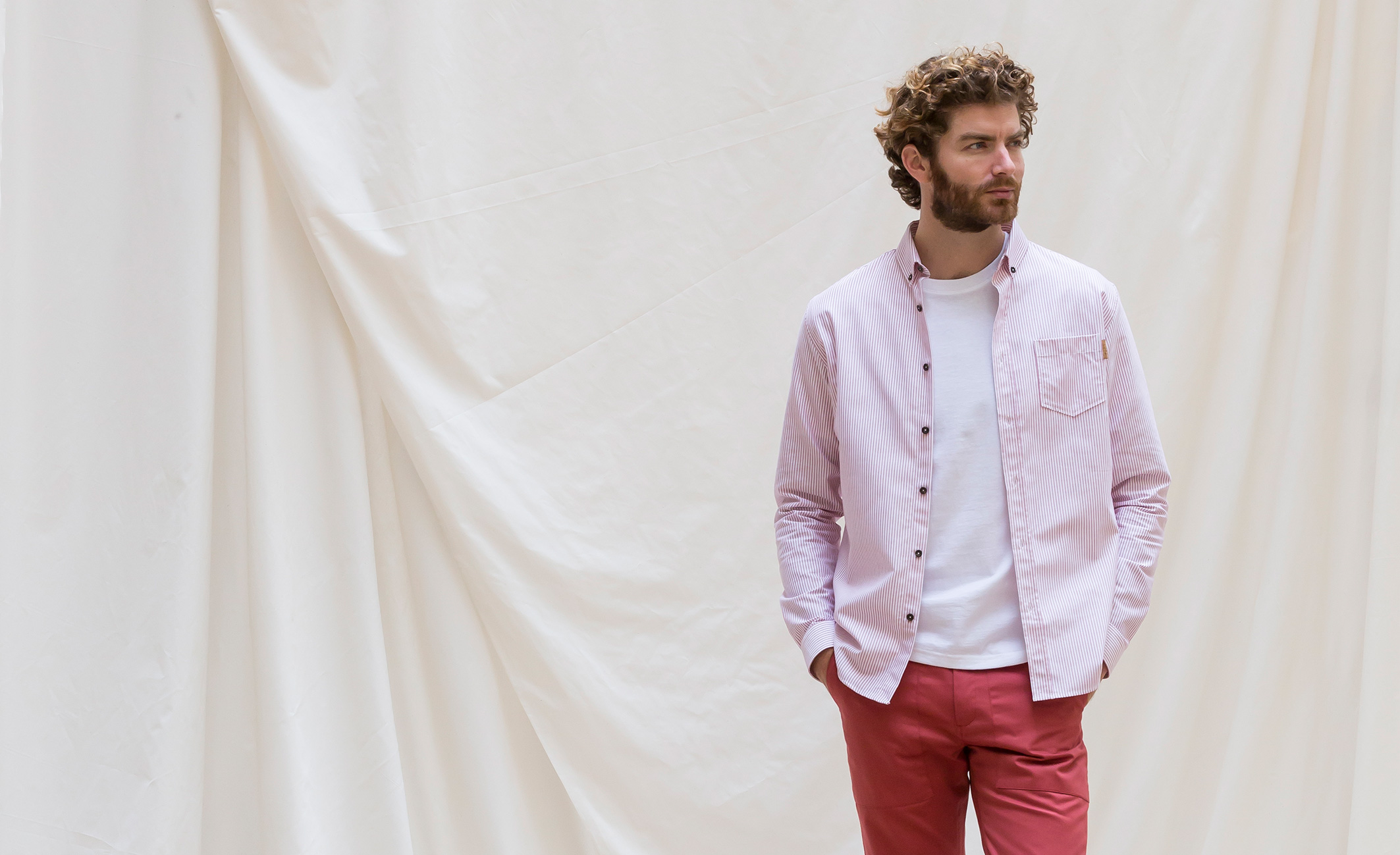LA CHEMISE CAMPUS - RAYURE ROSE