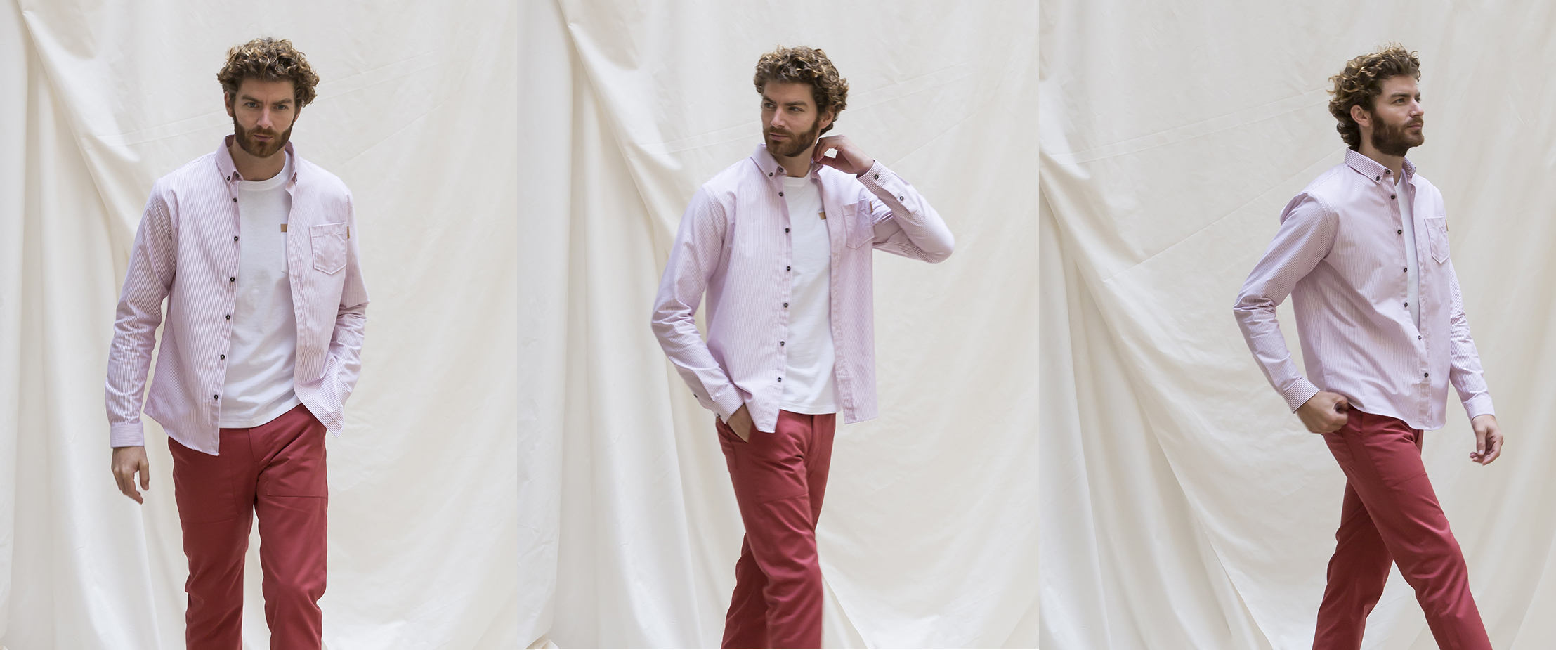 LA CHEMISE CAMPUS - RAYURE ROSE