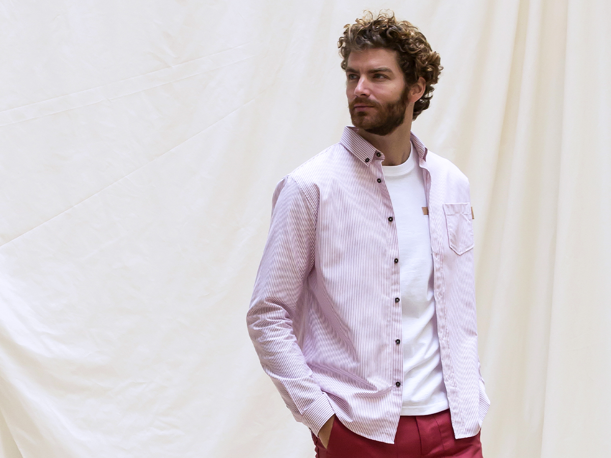 LA CHEMISE CAMPUS - RAYURE ROSE