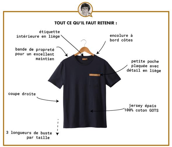 LE T-SHIRT 205GR - BLEU NUIT