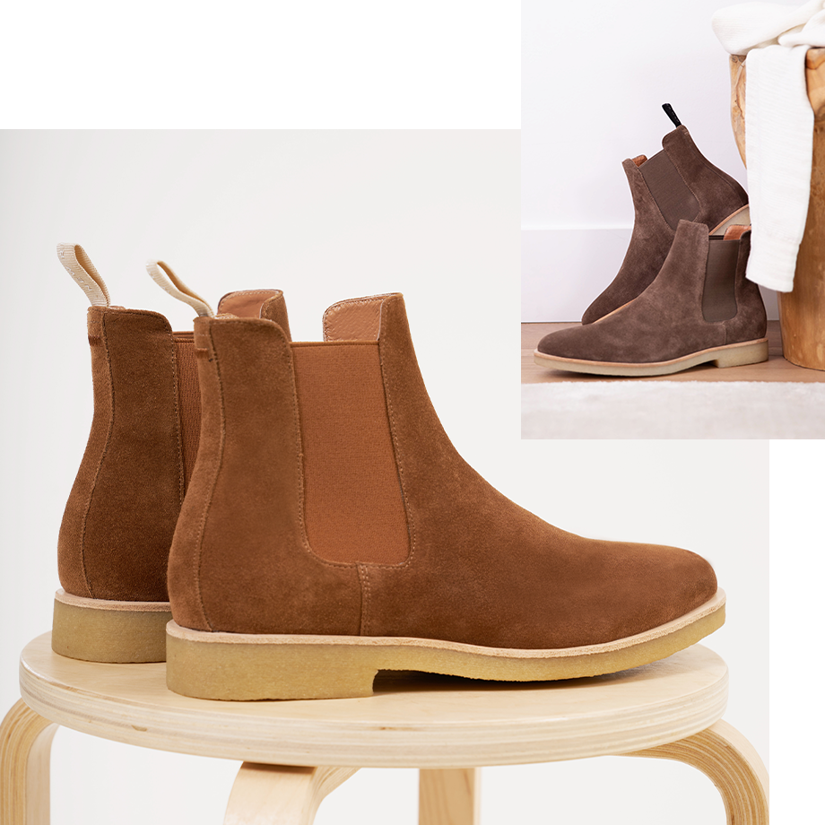 new republic suede chelsea boots