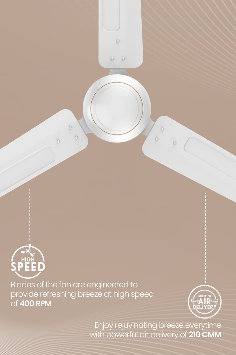 High Speed, Superior Air Delivery, Double Ball Bearing