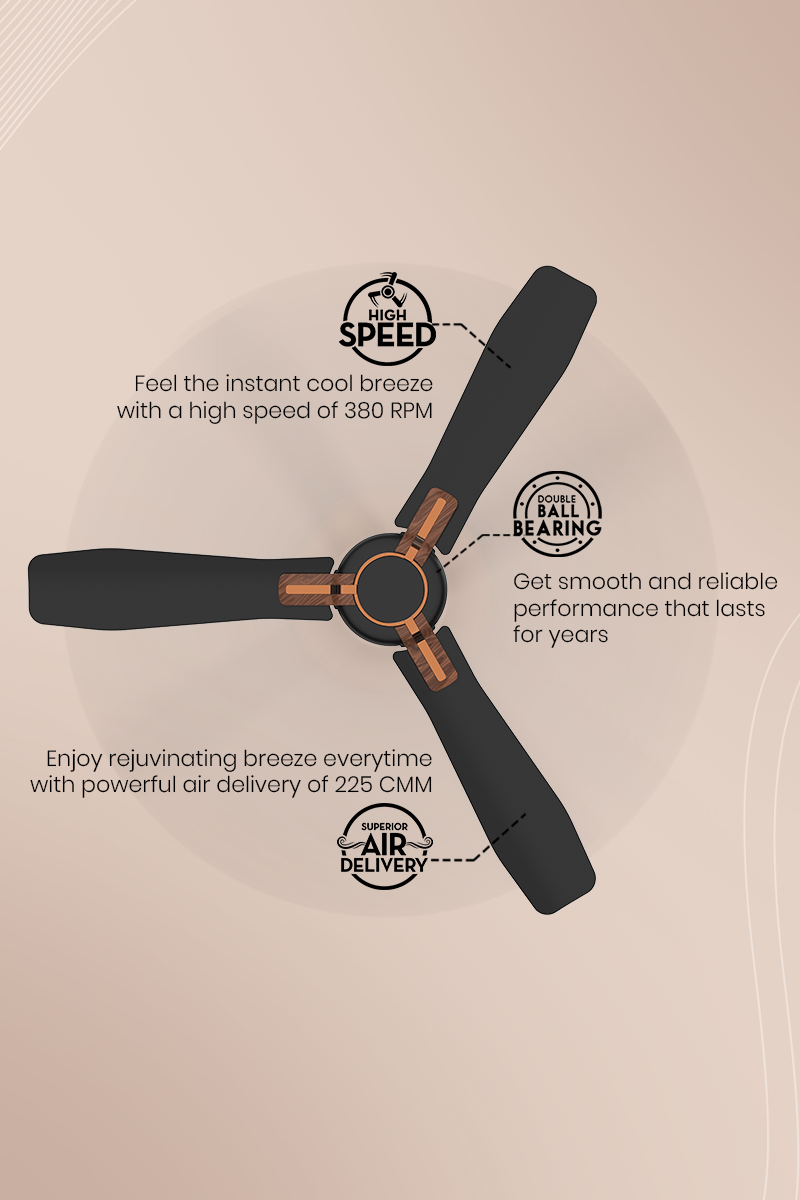 High Speed, Superior Air Delivery, Double Ball Bearing