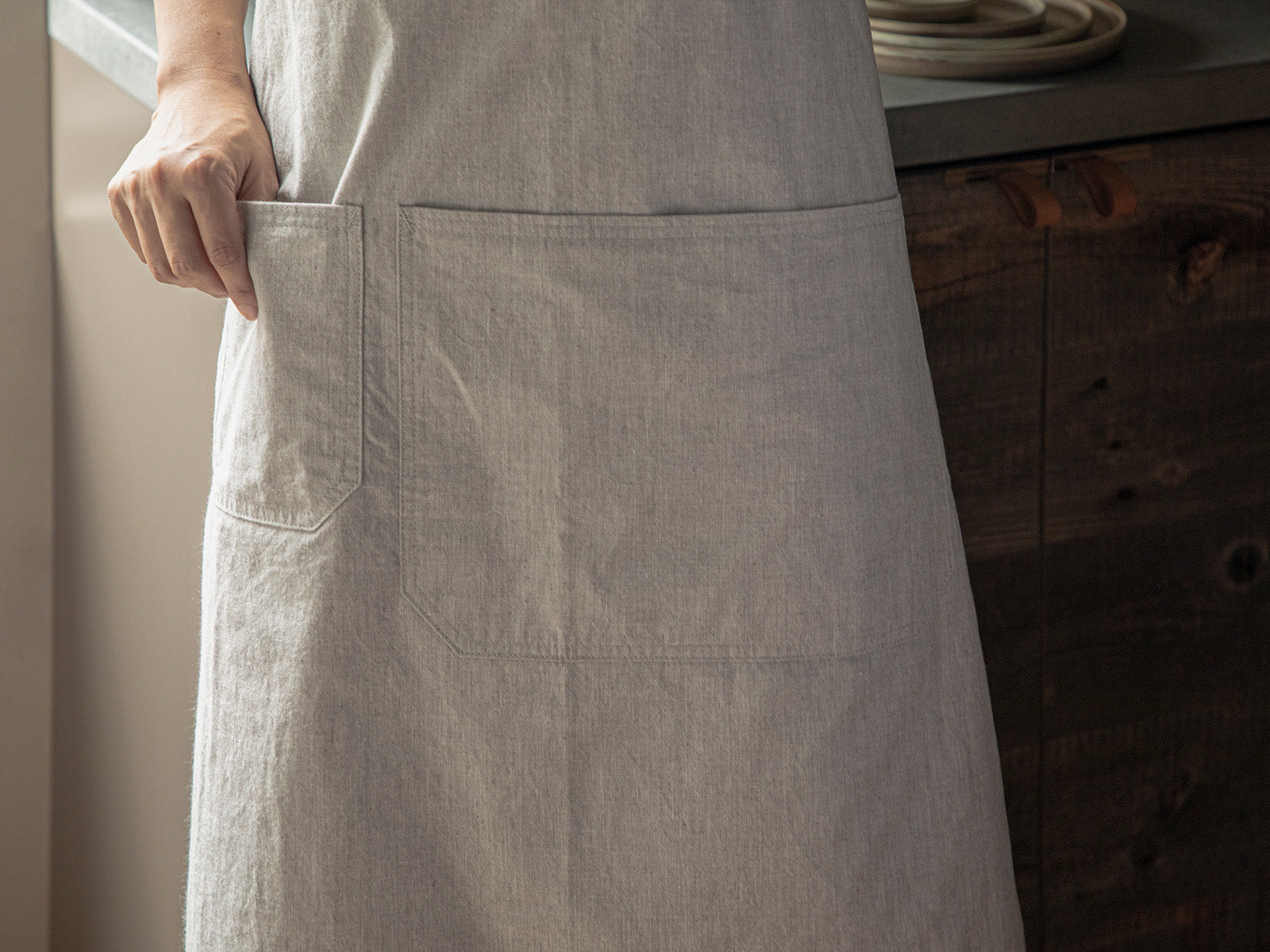 KINTO FUTO FULL APRON SCO LIGHT GREY THUMBNAIL 5