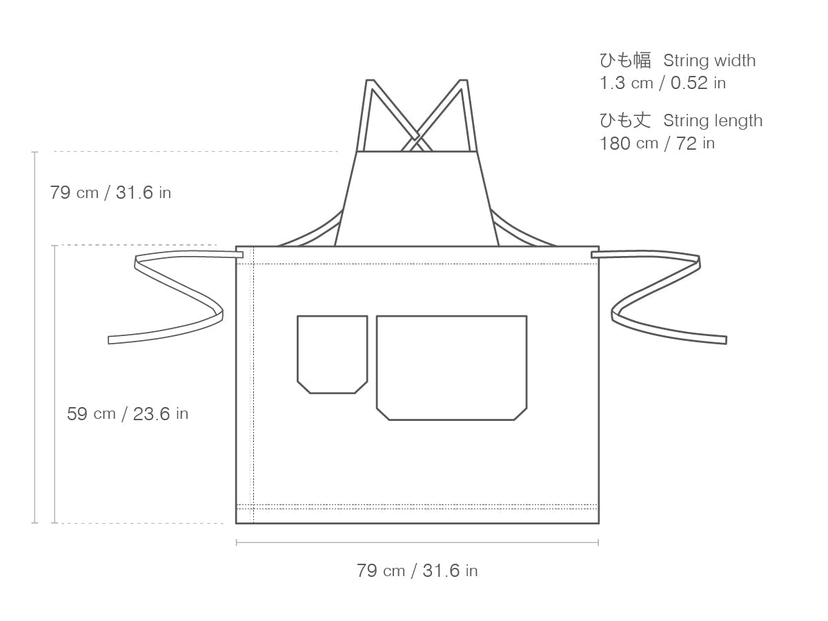 KINTO FUTO FULL APRON SCO BLACK KHAKI THUMBNAIL 13