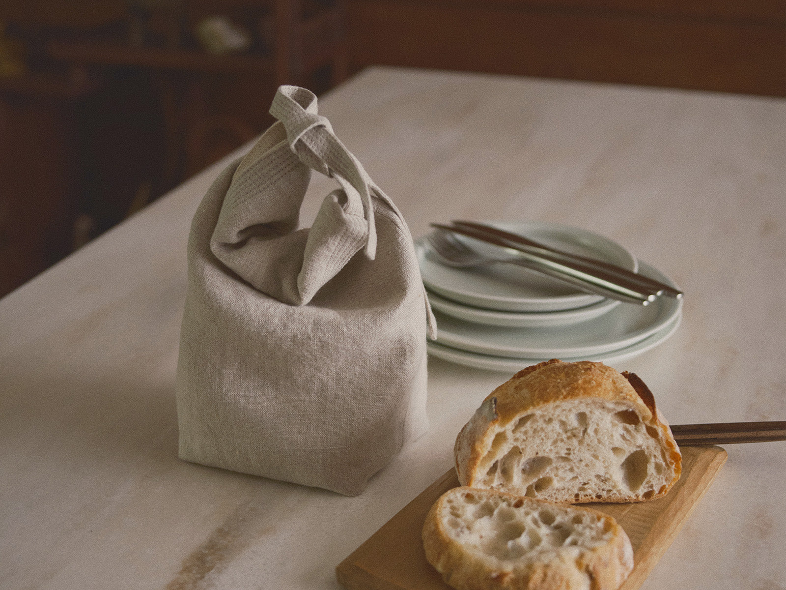 KINTO FUTO BREAD BAG ALI (150X110X280MM/5.9X4.33X11.02IN) NATURAL THUMBNAIL 7
