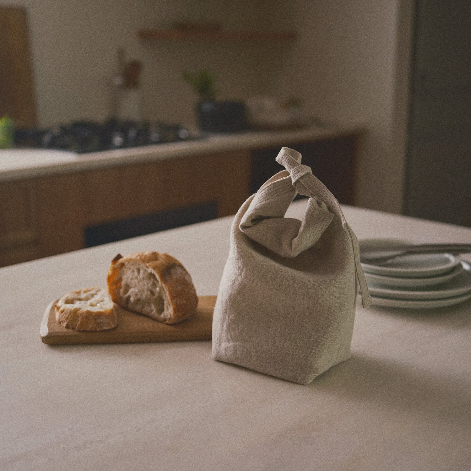 KINTO FUTO BREAD BAG ALI (110X90X240MM/4.33X3.54X9.45IN) NATURAL THUMBNAIL 6