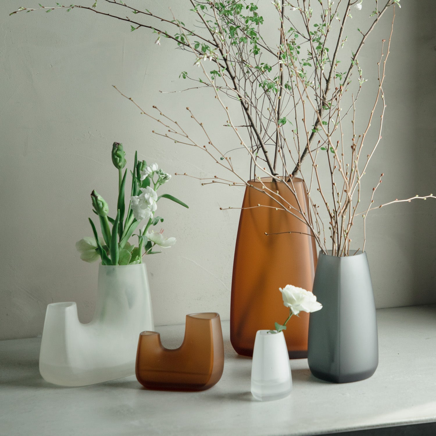 KINTO TRE VASE (200X120X175MM/7.9X4.7X6.9IN) FROST THUMBNAIL 4