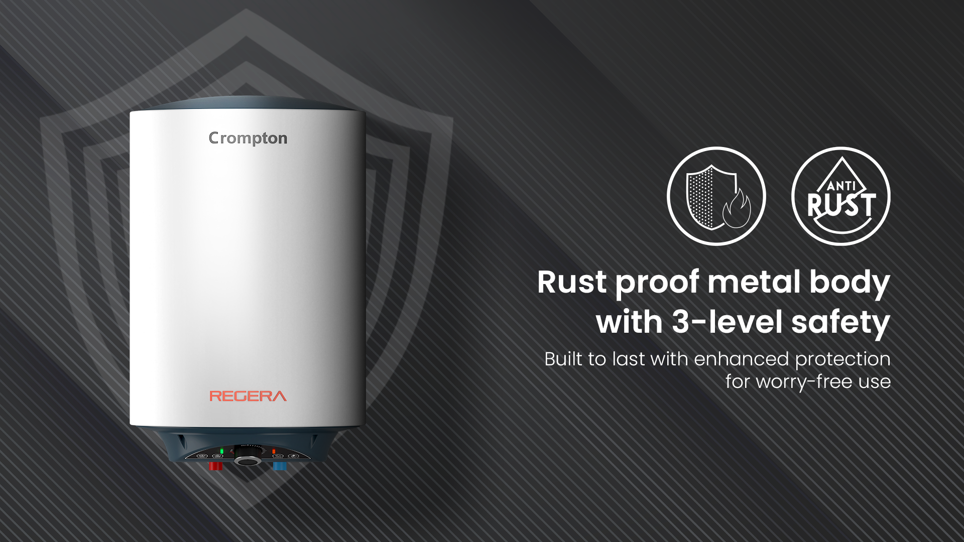 Rust proof metal body with 3-level safety