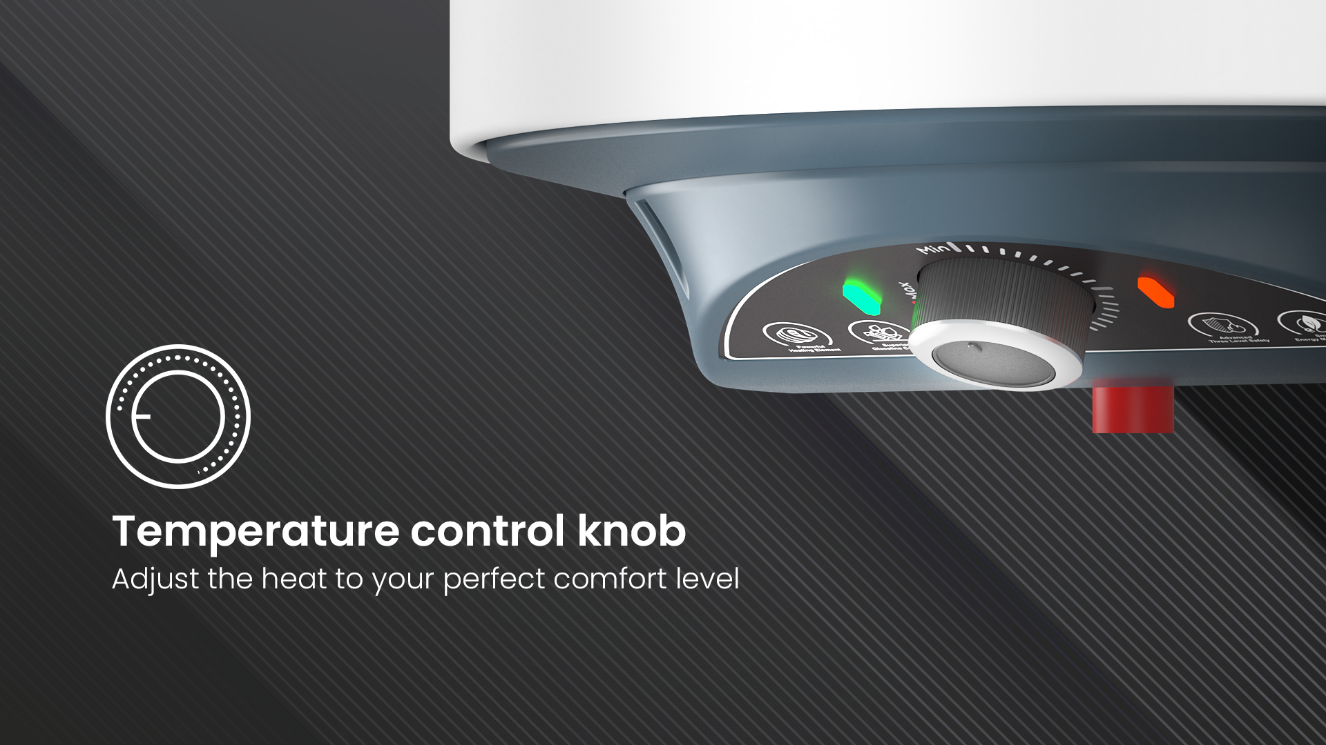 Temperature control knob