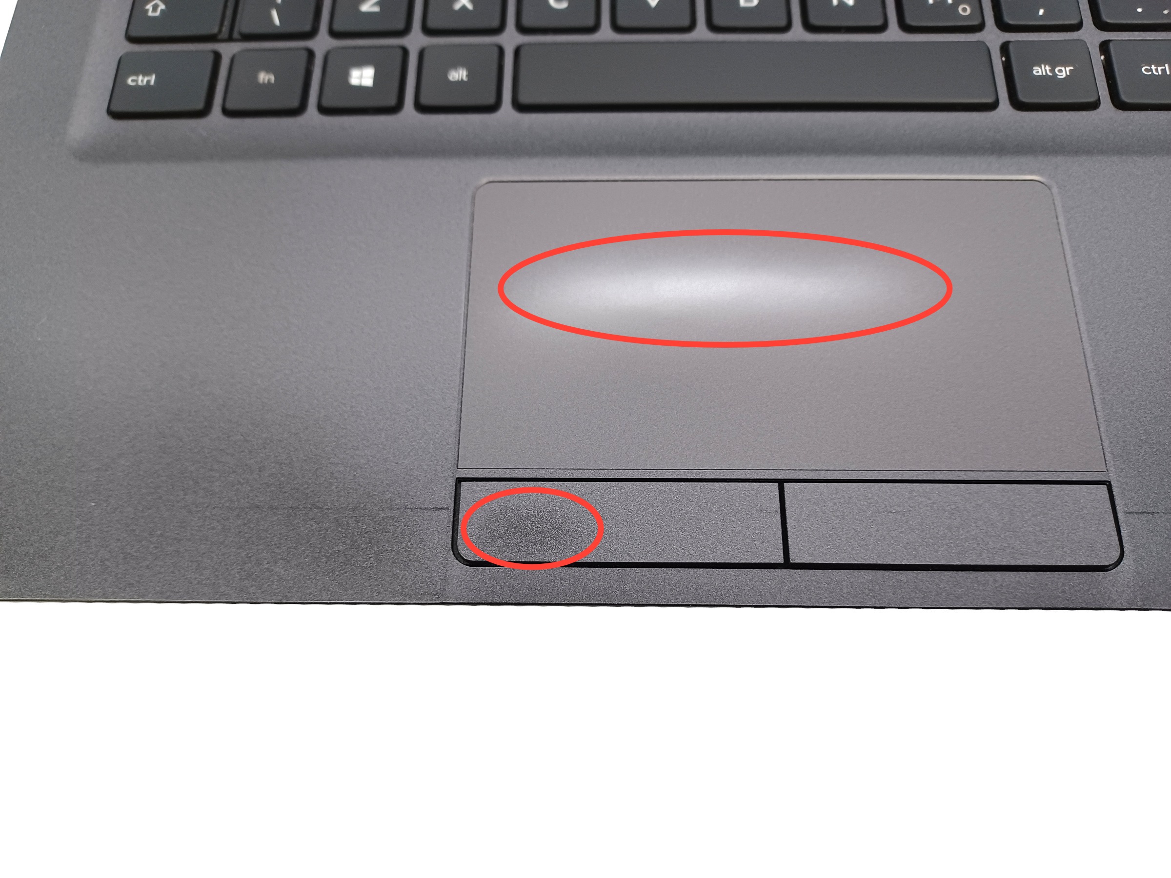 Device #1 - Worn/Shiny Touchpad