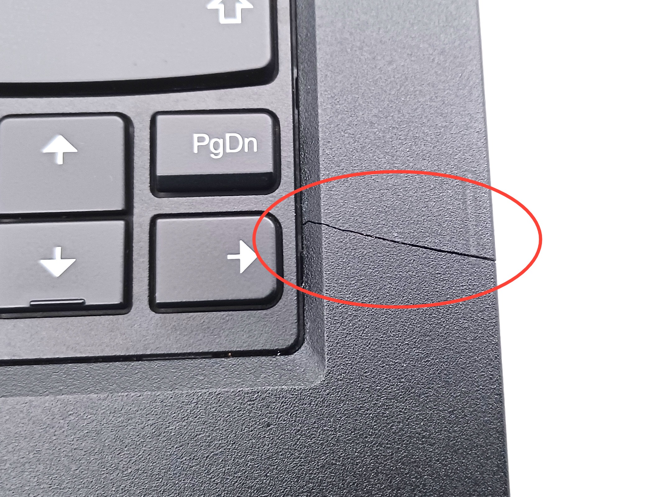 Device #1 - cracks in palm rest