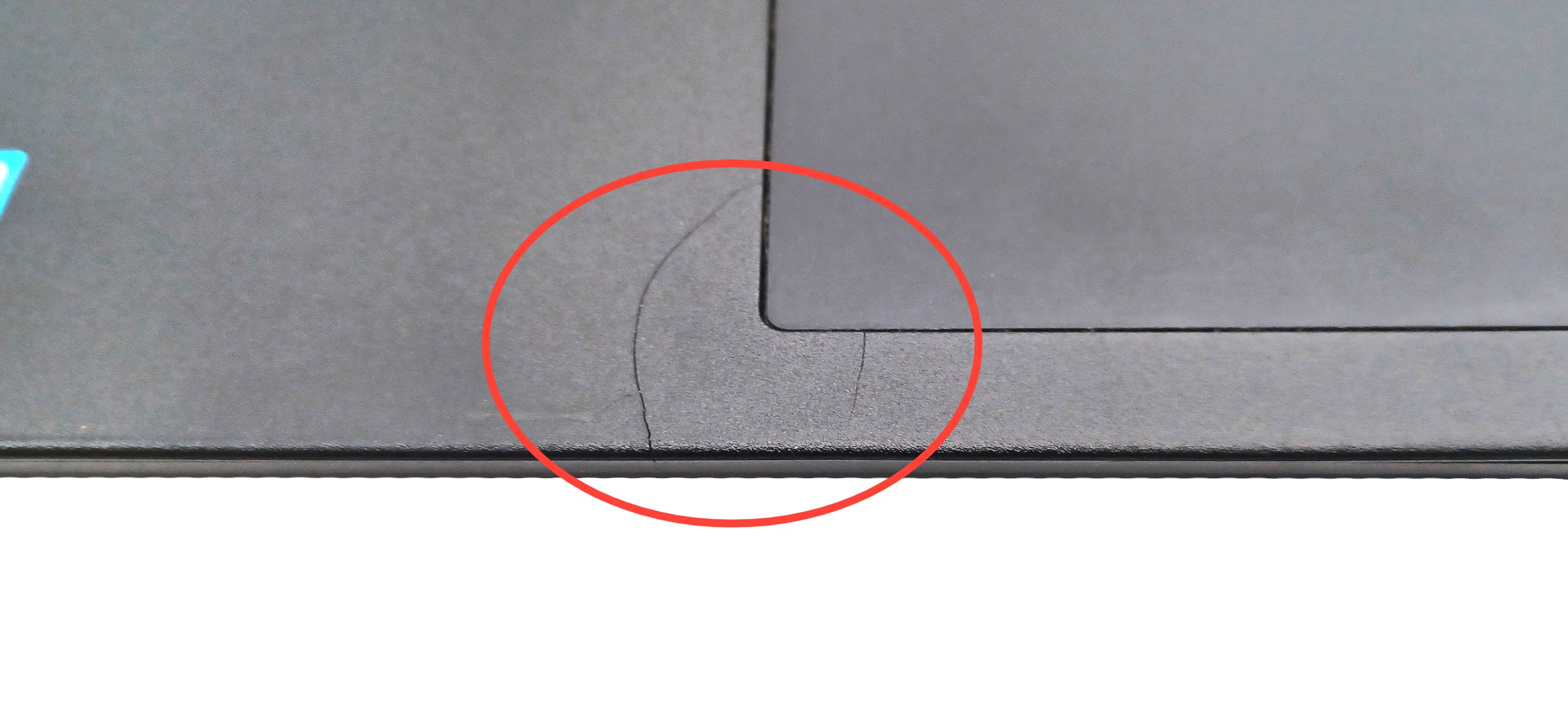Device #1 - cracks in palm rest