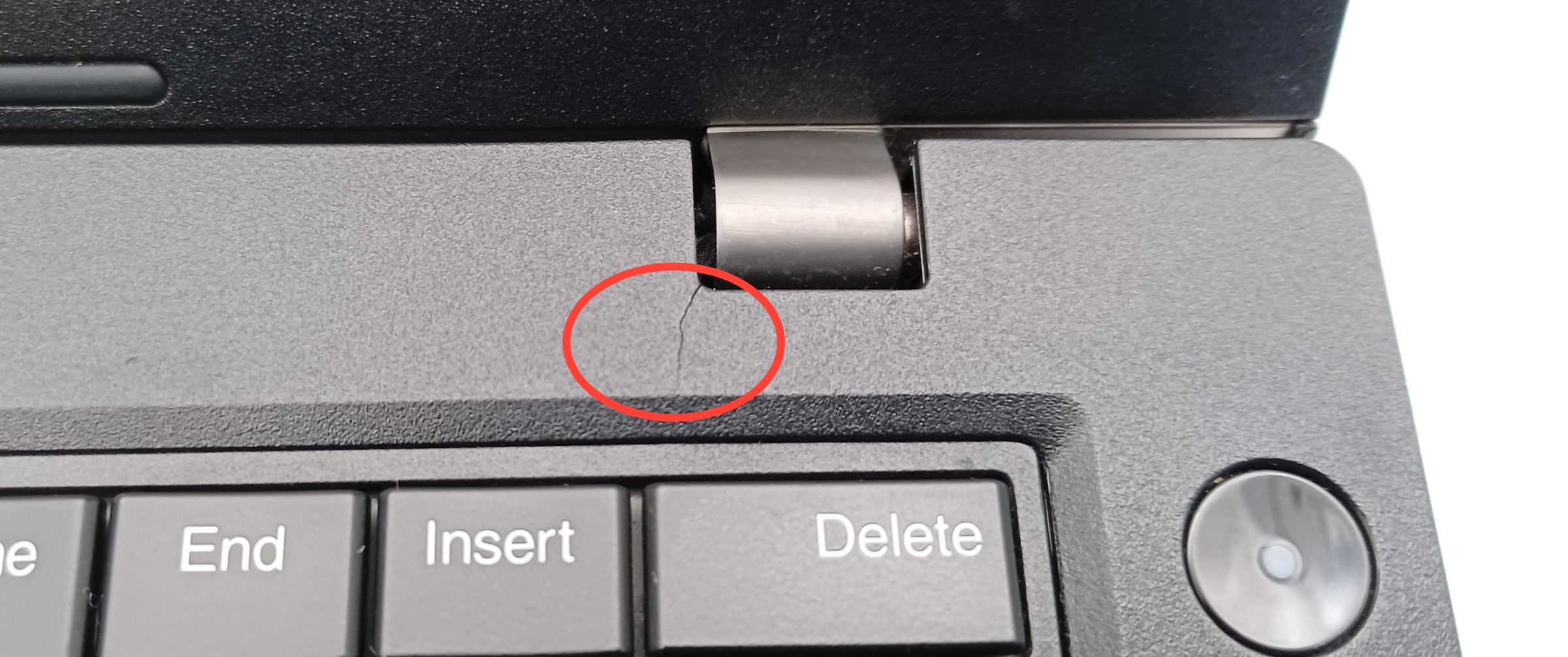 Device #1 - cracks in palm rest