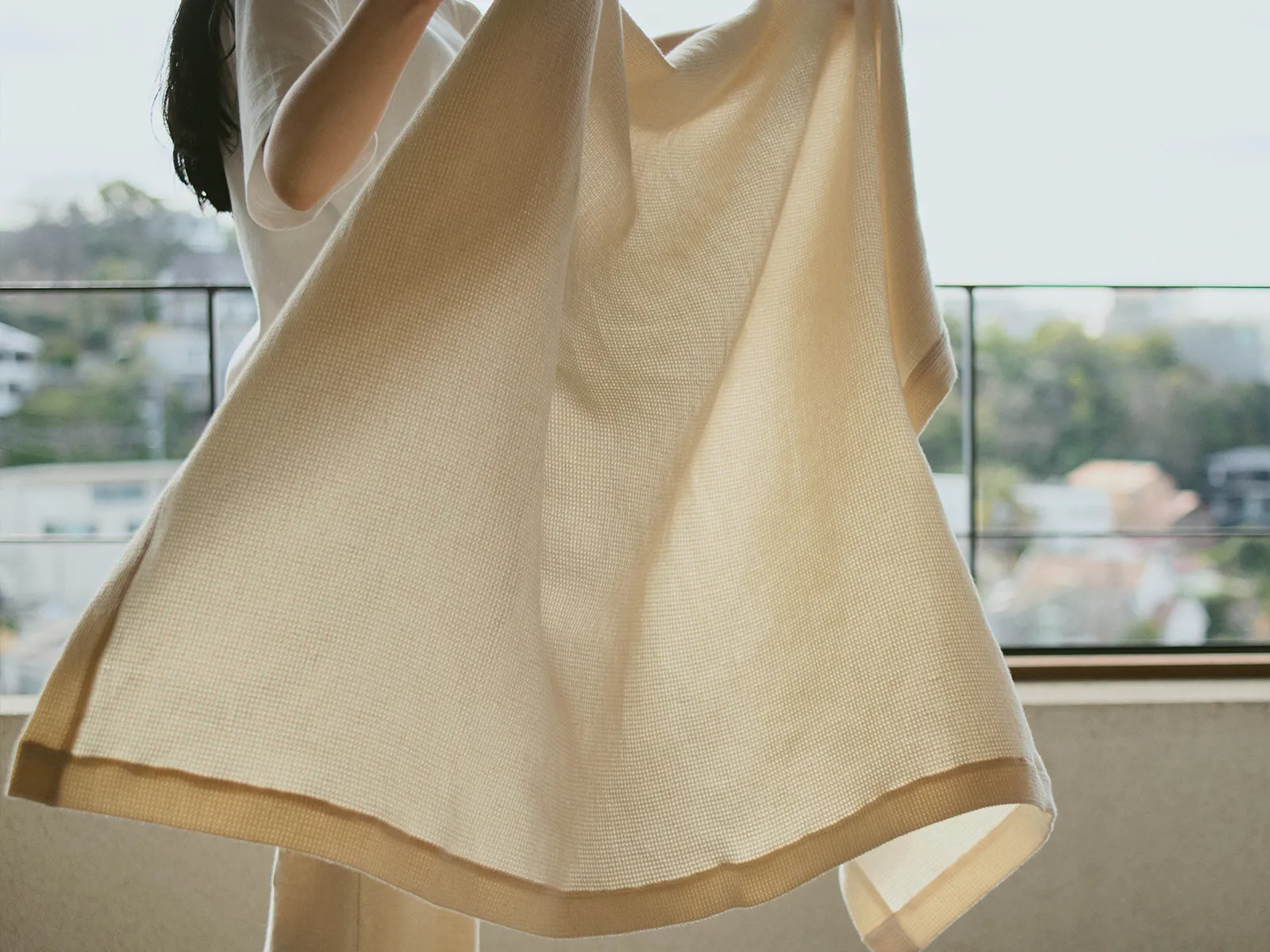 KINTO FUTO WAFFLE CLOTH WCL (1400X1100MM/56X40IN) OFF-WHITE THUMBNAIL 2
