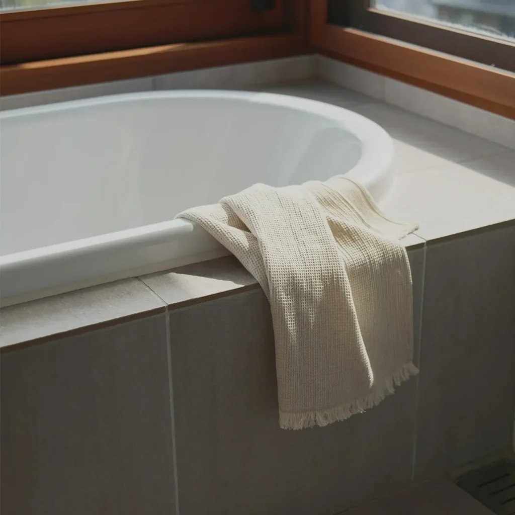 KINTO FUTO WAFFLE CLOTH WCL (1180X540MM/47.2X21.6IN) OFF-WHITE THUMBNAIL 1