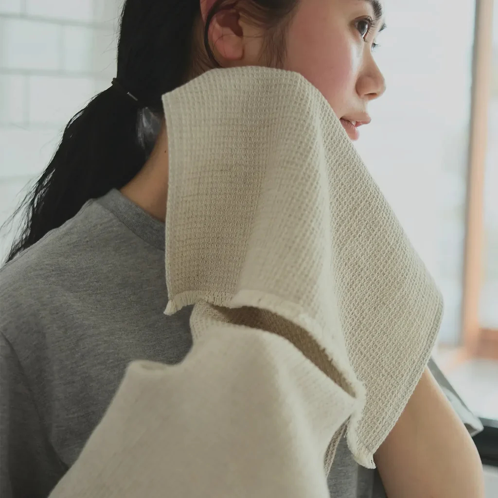 KINTO FUTO WAFFLE CLOTH WCL (820X320MM/32.8X12.8IN) NATURAL THUMBNAIL 8