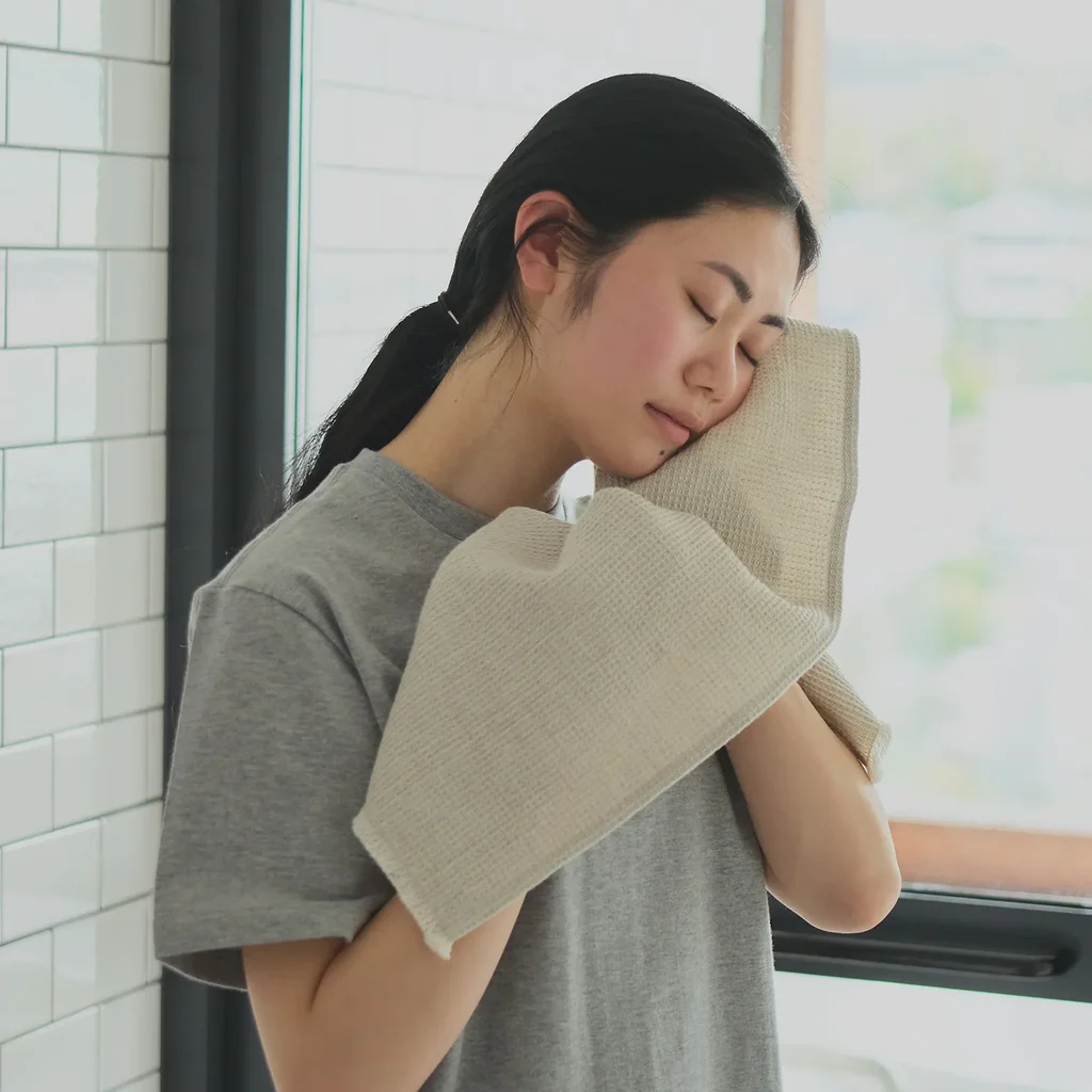 KINTO FUTO WAFFLE CLOTH WCL (820X320MM/32.8X12.8IN) NATURAL THUMBNAIL 9