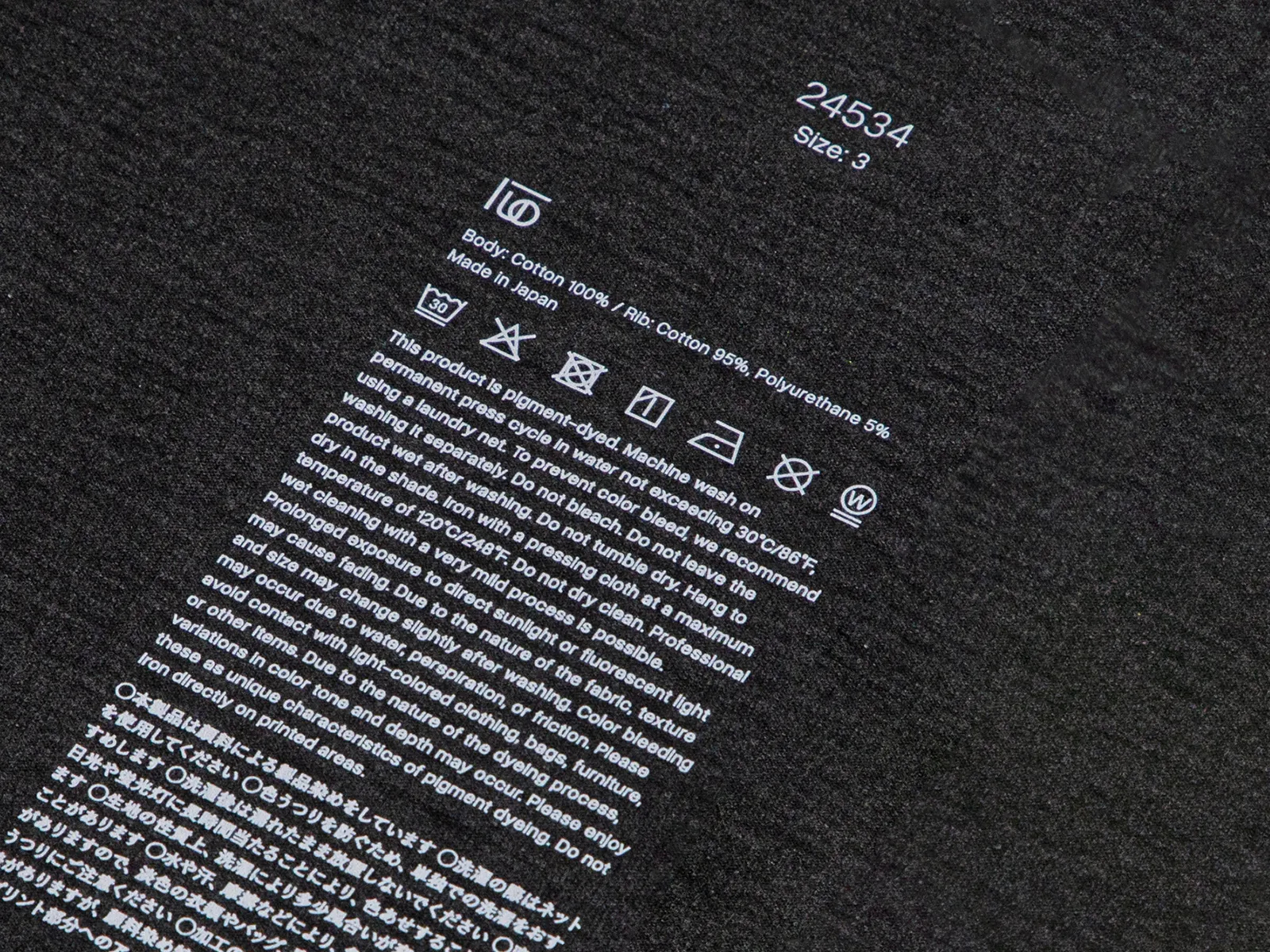 KINTO FUTO CUT AND SEW SHORT SLEEVE PCO_3 ASH BLACK THUMBNAIL 17