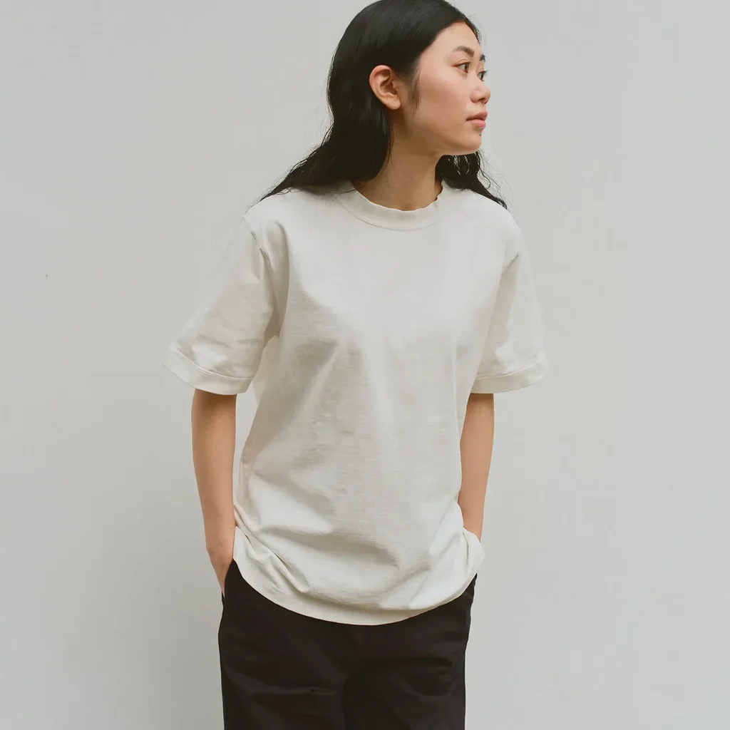 KINTO FUTO CUT AND SEW SHORT SLEEVE PCO_2 WHITE THUMBNAIL 3