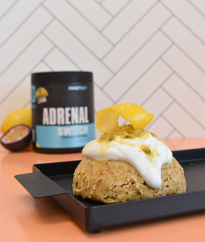 RECIPE LEMON PASSIONFRUIT MUG CAKE Switch Nutrition