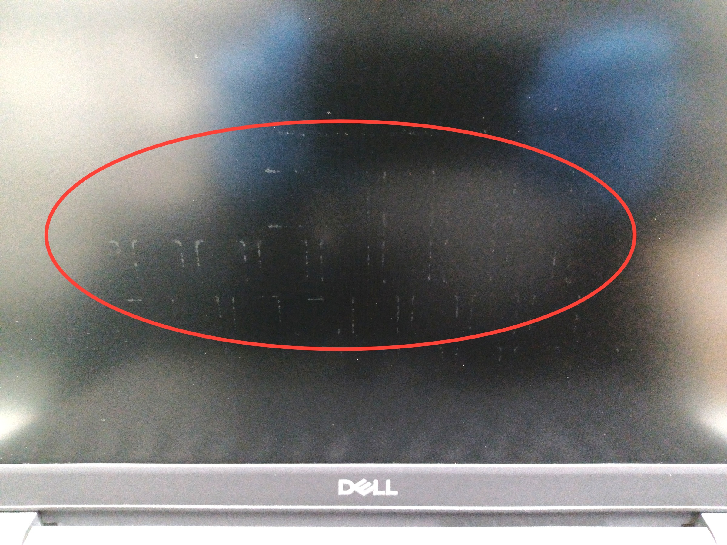 Device #1 - Keyboard marks on LCD