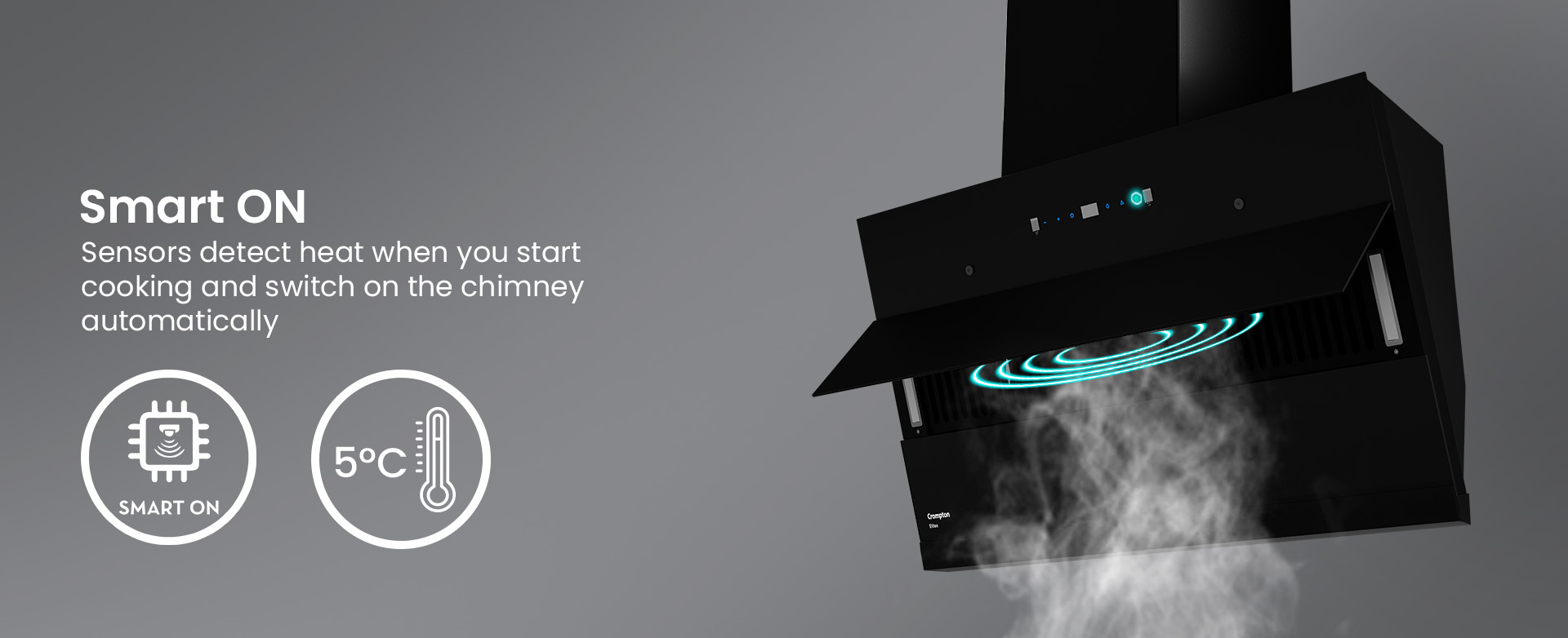 Quickly Removes Smoke and Odor For a Fresh Kitchen With High Suction Power