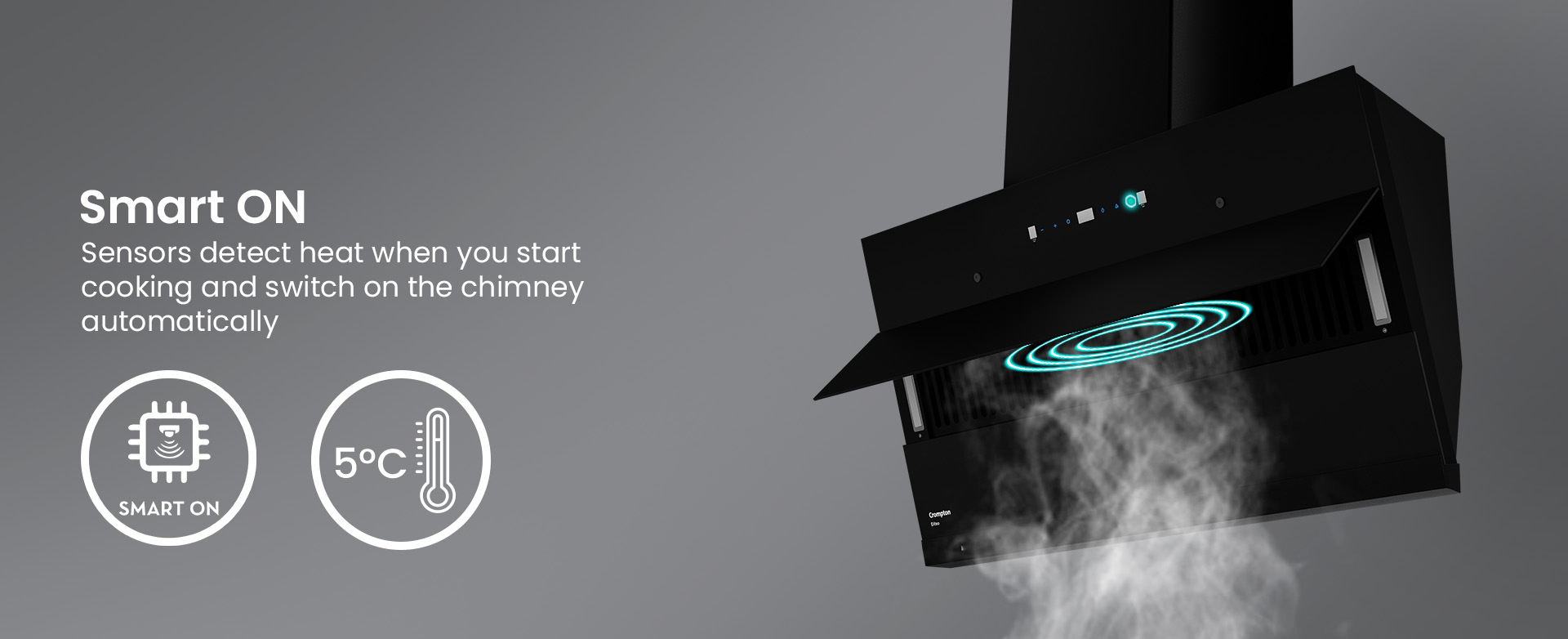 Quickly Removes Smoke and Odor For a Fresh Kitchen With High Suction Power