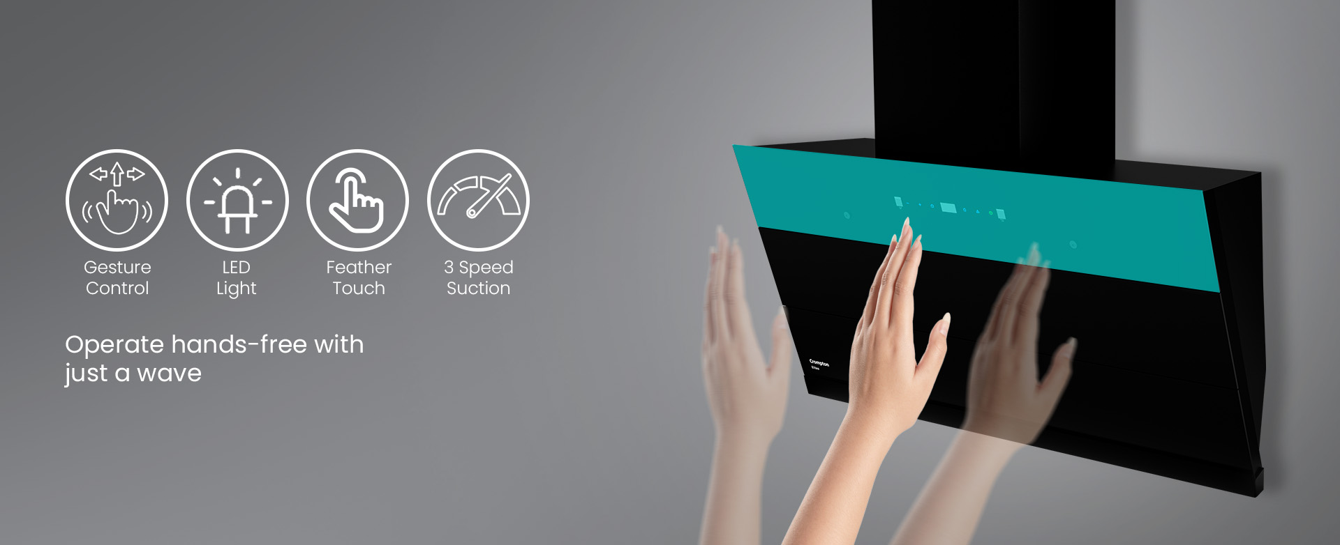 Senses Hand Motion and Offers Touch-Free Operation