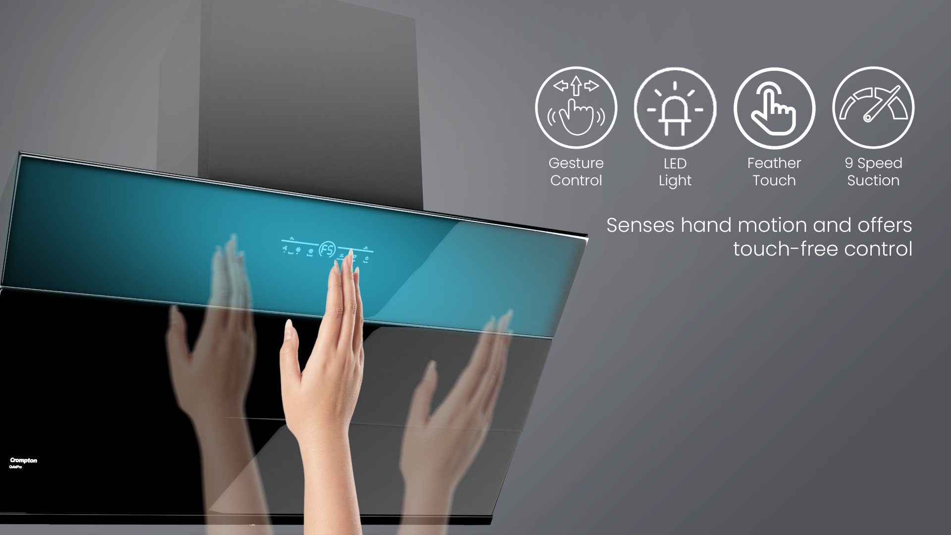 Senses Hand Motion and Offers Touch Free Control