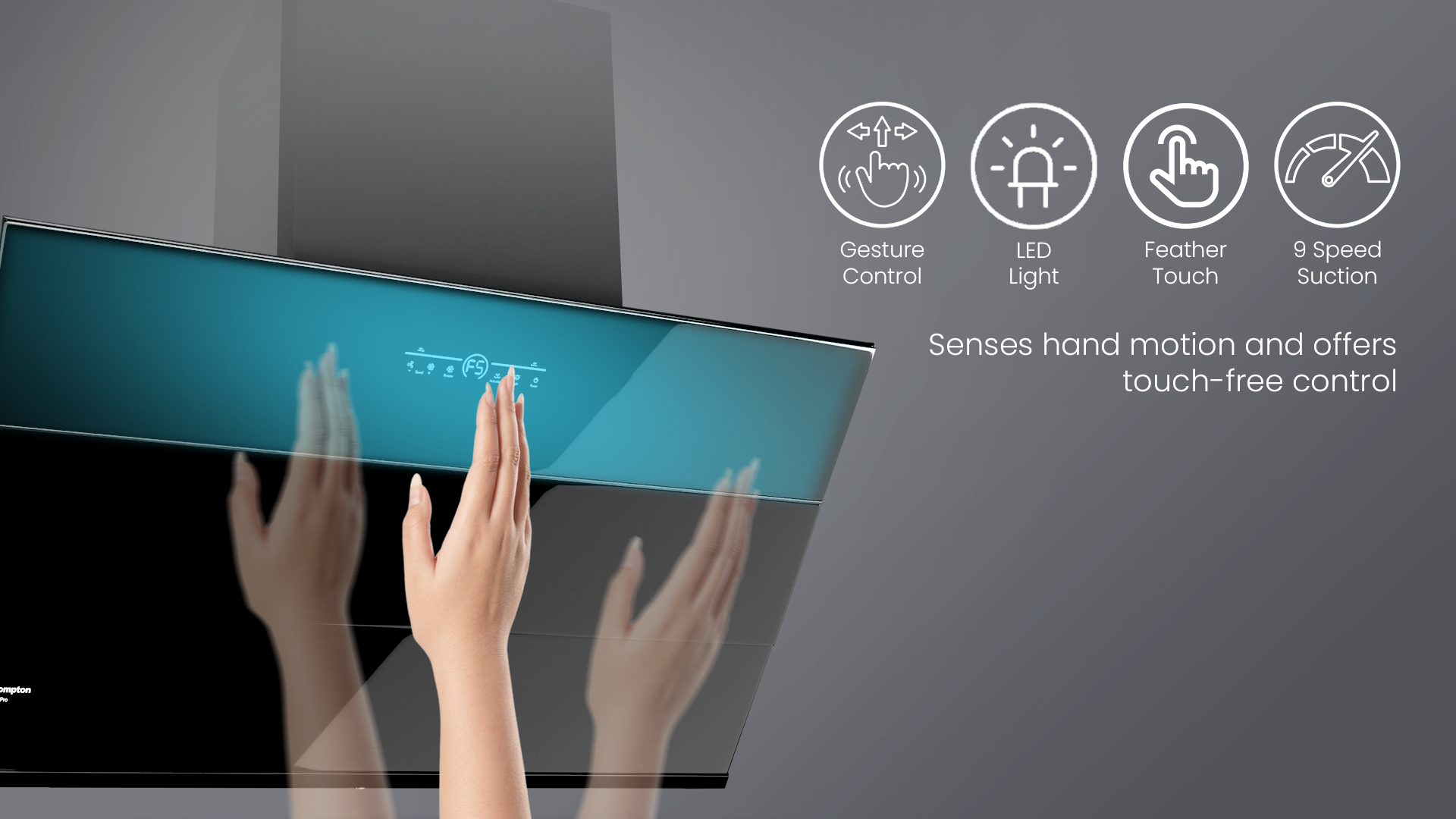 Senses Hand Motion and Offers Touch Free Control