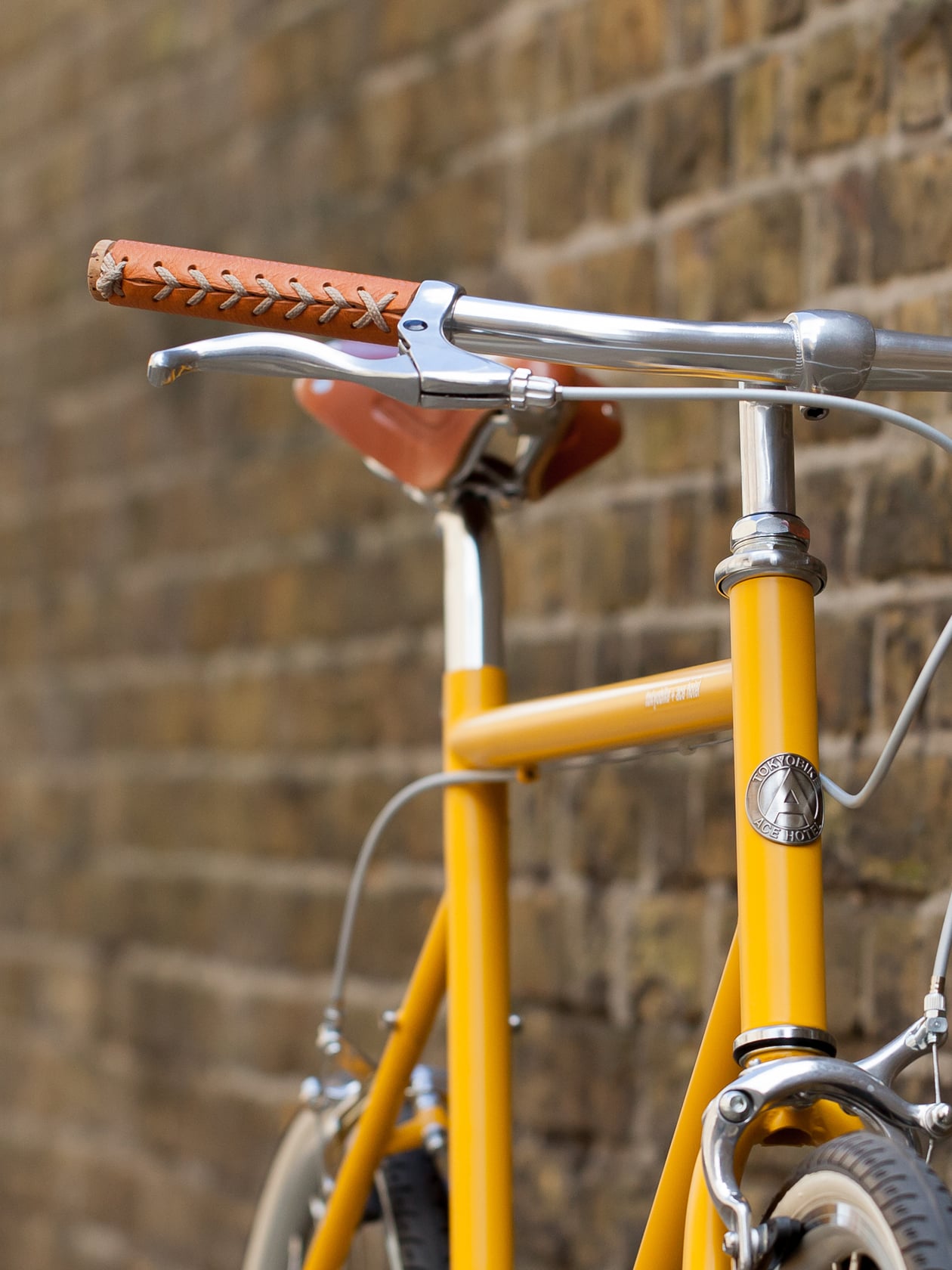 Short Leather Grips, Honey tokyobike - Main Image
