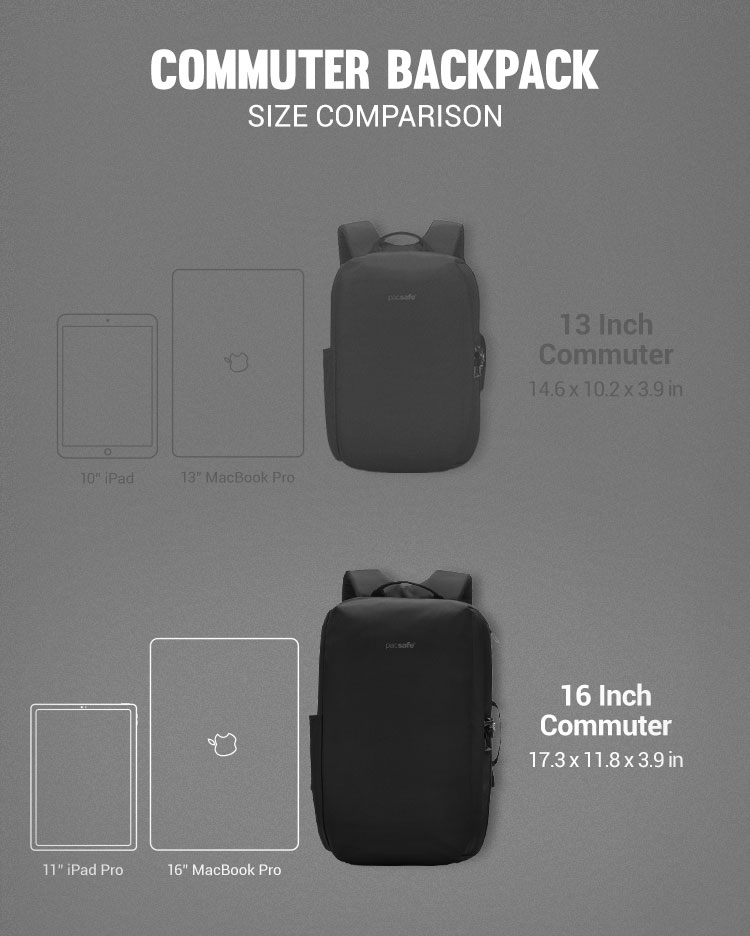 Pacsafe® V anti-theft Commuter Backpack (Fits 13" / 16" Laptop)