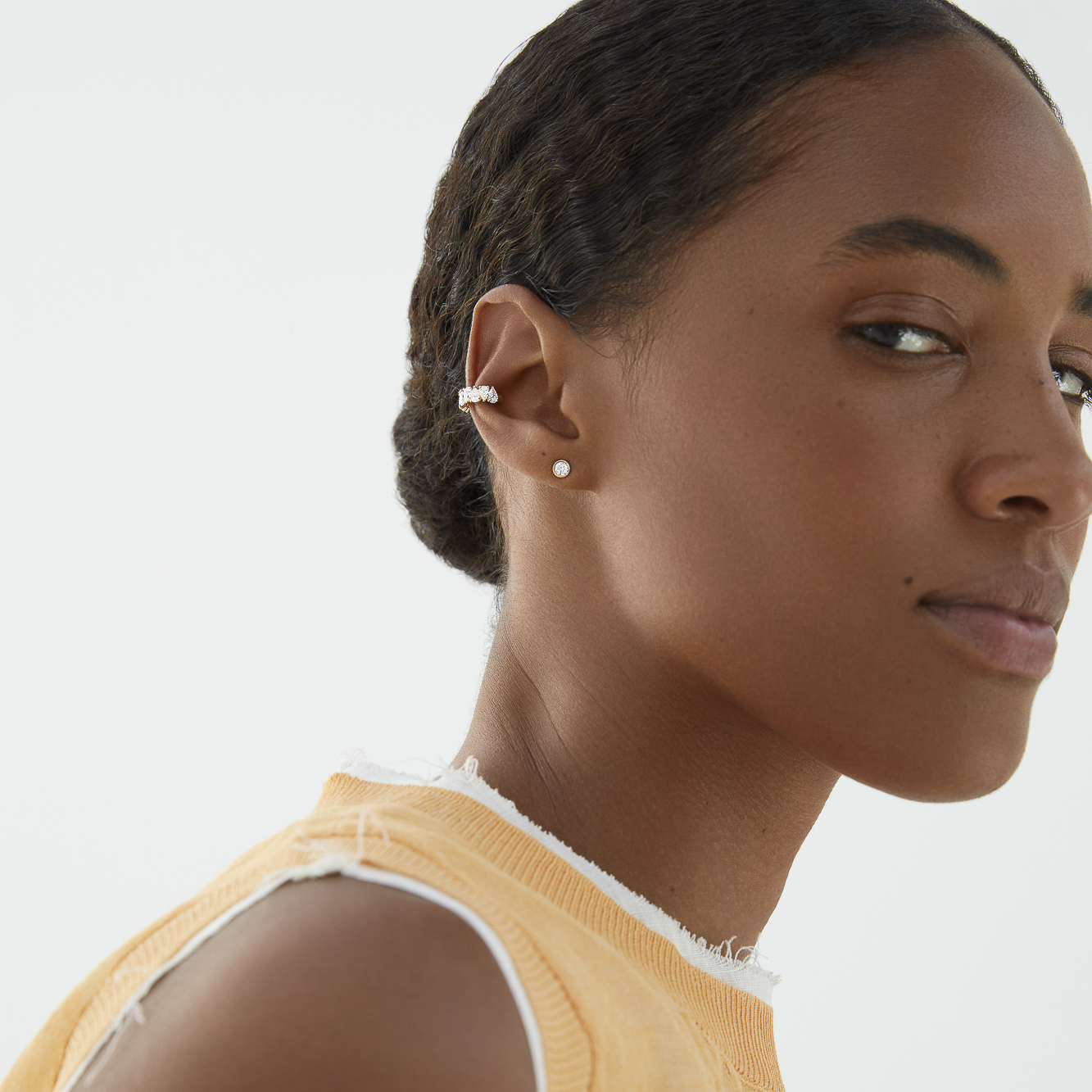 Lab-Grown Diamond Eternity Ear Cuff (Pear) | idyl