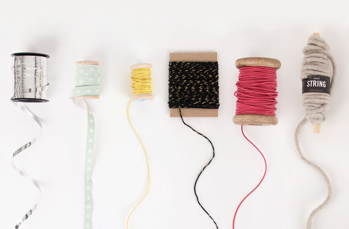 Cinta, lana, bolduc: envoltura de regalos y accesorios de bricolaje