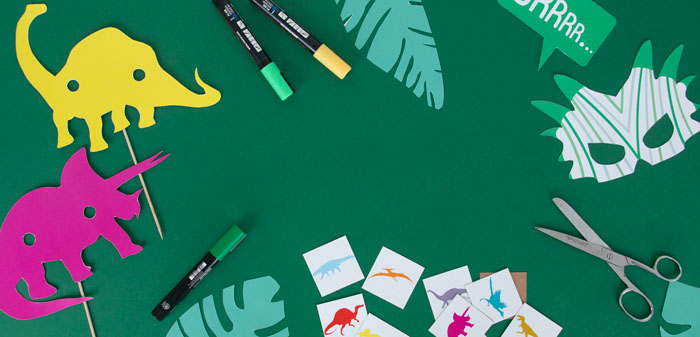 DIY and printable ideas for a dinosaur birthday for children