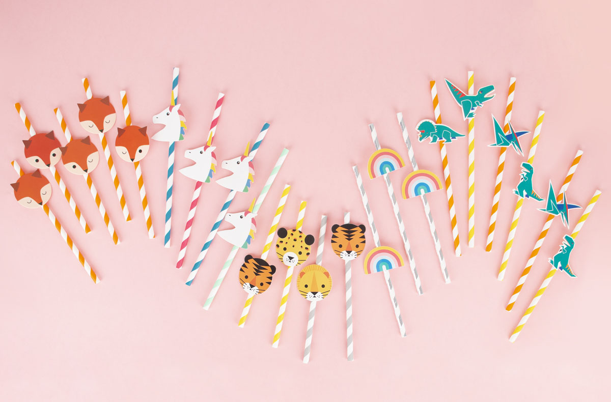 Paper straws for all birthday and party themes at My Little Day