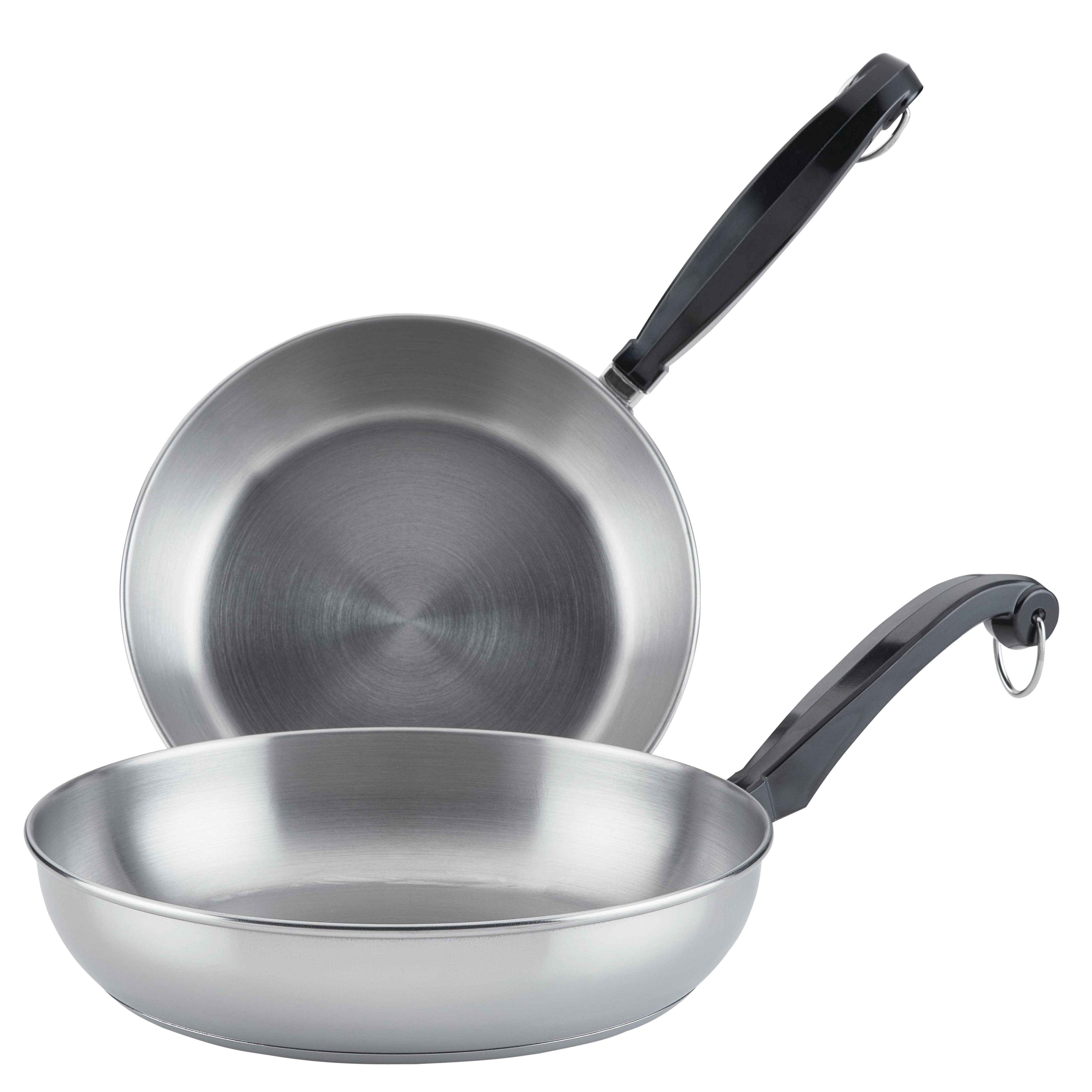 Circulon 12 in. Stainless Steel Frying Pan with Lid 70056 - The