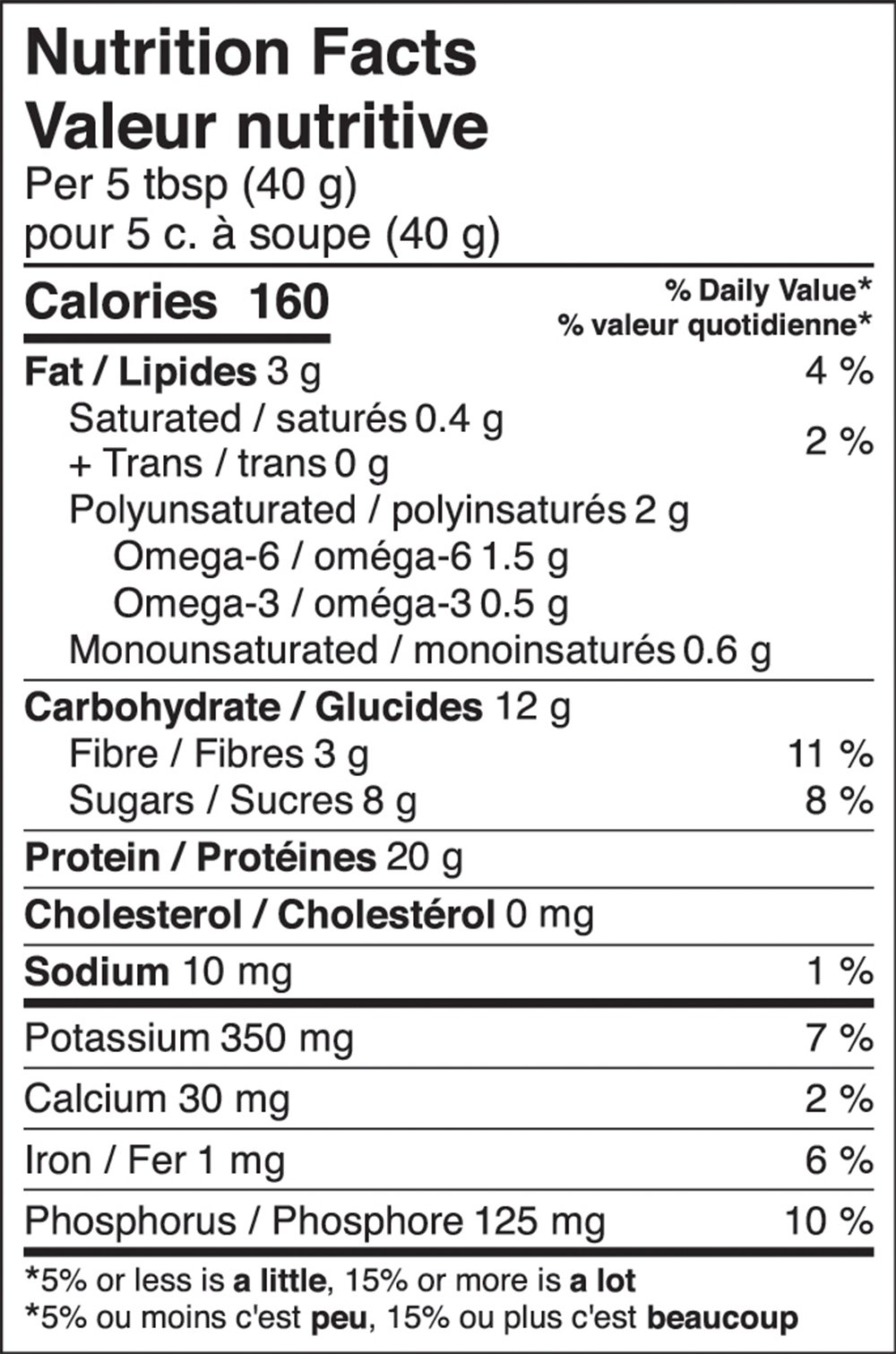 Mélange de protéines végétales Hemp Yeah!, vanille Nutrition label