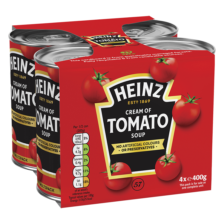 Photograph of Heinz Cream of Tomato Soup product