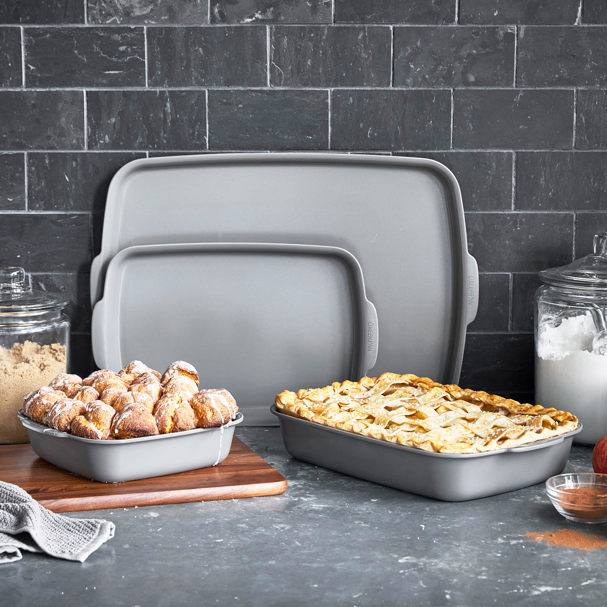 GreenPan Pan Protectors Set di Protezioni per padelle Nero Felt 