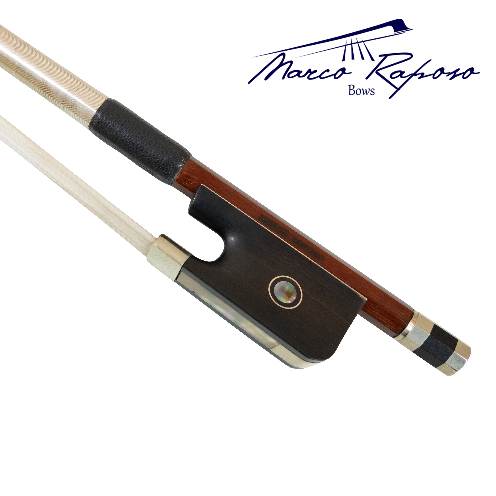 Marco Raposo Nickel Mounted Cello Bow in action