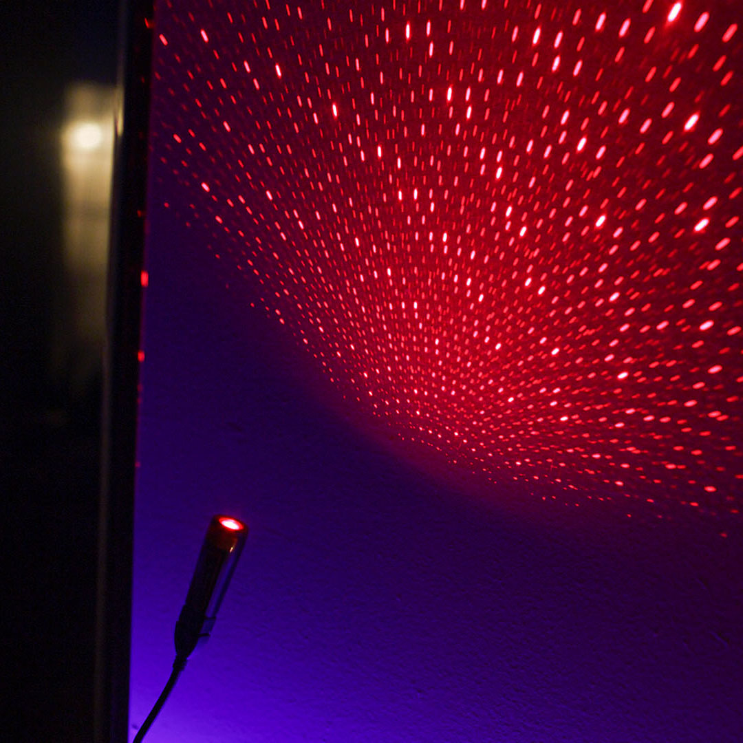 starport laser usb star projector in red