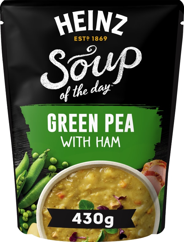 Photograph of 1 x 430g Heinz® Soup of the Day® Pea and Ham Soup product