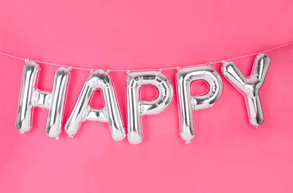 Guirnalda de globos con letras para cumpleaños y fiestas