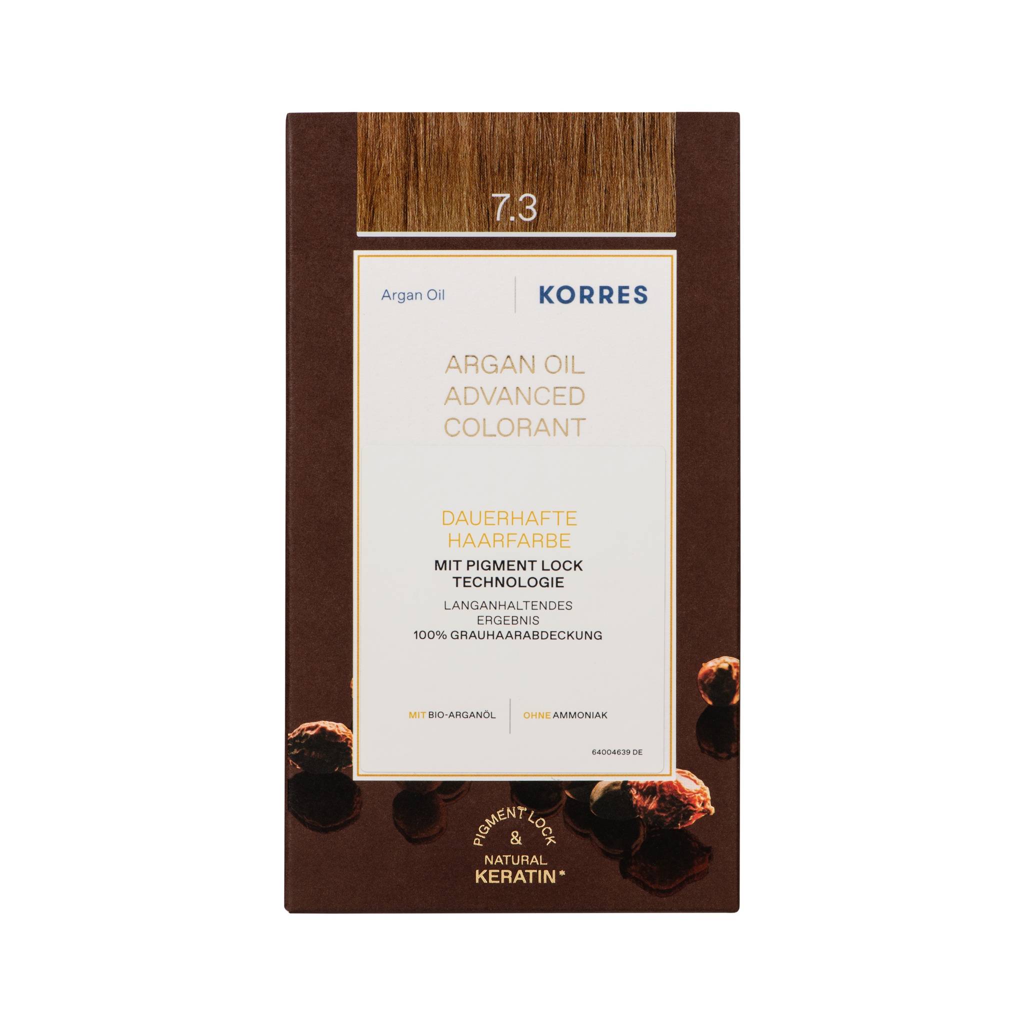 Korres HaarfarbeArganöl - Hochentwickelte Haarcoloration Honigblond Gold 7.3 1